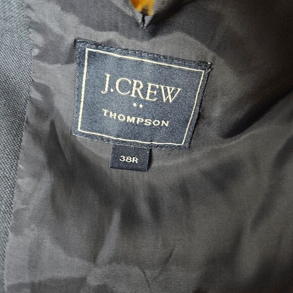 J. Crew Slim-fit Thompson Worsted Wool Suit Jacket G1730 Men's Blue Gray Size 3 - Picture 5 of 5
